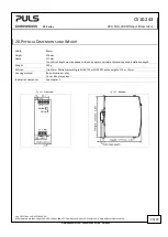 Preview for 20 page of Puls DIMENSION CS Series Manual