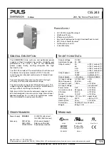 Puls DIMENSION CS5.243 Manual preview