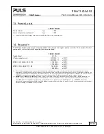 Предварительный просмотр 11 страницы Puls Dimension PISA11 Series Manual