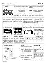 Preview for 4 page of Puls DIMENSION QS20 Series Instruction Manual