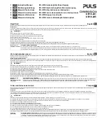 Puls dimension UB10.241 Instruction Manual предпросмотр