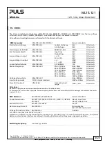 Preview for 10 page of Puls MiniLine ML15.121 Manual