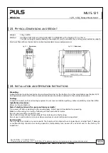 Preview for 14 page of Puls MiniLine ML15.121 Manual