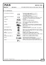 Предварительный просмотр 12 страницы Puls MiniLine MLY-Series Manual