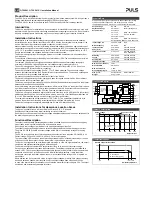 Preview for 2 page of Puls QT20.241 Installation Manual