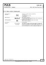 Предварительный просмотр 17 страницы Puls YR20.242 Manual