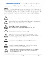 Предварительный просмотр 5 страницы Pulsafeeder Automatic Polymer Makedown Systems Installation, Operation And Maintenance Manual