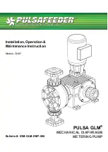 Pulsafeeder PULSA GLM7 Installation, Operation, &  Maintenance Instruction preview