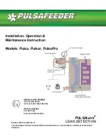 Pulsafeeder PULSAlarm PulsaPro Installation, Operation & Maintenance Instructions Manual preview