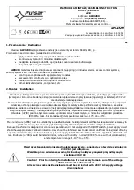 Pulsar AWO200 Assembly Instruction предпросмотр