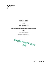 Pulsar GREEN POWER CCTV PoE POE044816 Manual preview