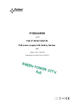 Preview for 1 page of Pulsar GREEN POWER CCTV POE042455B Manual