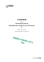 Preview for 1 page of Pulsar GREEN POWER CCTV POE084824B Manual