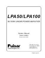 Pulsar LPA100 System Manual предпросмотр