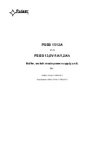 Pulsar PSBS 1512A Manual preview