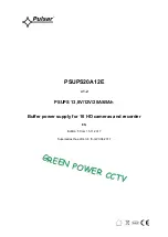 Preview for 1 page of Pulsar PSUPS20A12E Manual