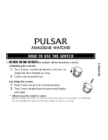 Preview for 1 page of Pulsar Pulsar ANALOGUE Instructions Manual