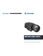 Preview for 1 page of Pulsar RECON X850 Instructions Manual