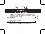 Preview for 1 page of Pulsar VK63 Manual