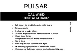 Preview for 1 page of Pulsar W850 Quick Start Manual