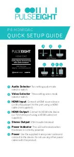 Pulse-Eight P8-HDMIDAC Quick Setup Manual preview