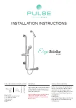 Preview for 1 page of Pulse Shower Spas ErgoSlideBar 4001-SSP Installation Instructions