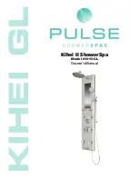 Pulse Shower Spas Kihei II ShowerSpa 1013-GL Owner'S Manual preview