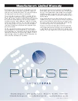 Preview for 8 page of Pulse Shower Spas Makena II 1015-II Installation Instructions Manual