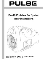 Pulse PA-40 User Instructions preview