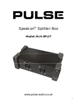 Pulse Speakon NL4-SPLIT Manual preview