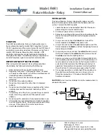 Preview for 1 page of PulseWorx FMR1 Installation Manual And Owner'S Manual