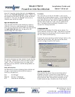 Preview for 2 page of PulseWorx PIM-R Installation Manual And Owner'S Manual