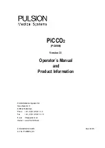 PULSION PC8500 Operator'S Manual And Product Information preview