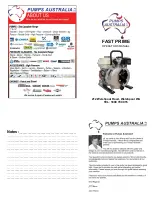 Предварительный просмотр 2 страницы Pumps Australia FAST PRIME WP Series Operator'S Manual