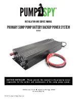 Preview for 1 page of PumpSpy BU-1500 Installation And Service Manual