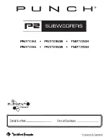 punch P2 Installation & Operation Manual предпросмотр