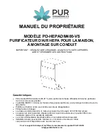 Предварительный просмотр 7 страницы PUR HEPA PD-HEPADM400-VS Owner'S Manual