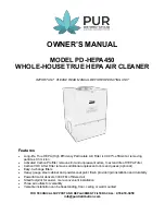 Preview for 1 page of PUR PD-HEPA450 Owner'S Manual