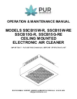 Preview for 1 page of PUR SSCB15G-R Operation & Maintenance Manual