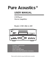 Pure Acoustics A-285 User Manual preview