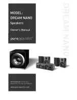 Предварительный просмотр 1 страницы Pure Acoustics DREAM MANO Owner'S Manual