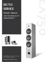 Pure Acoustics EX750 Series EX750C Owner'S Manual preview