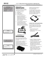 Предварительный просмотр 1 страницы Pure Acoustics IW-82 Owner'S Manual