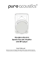 Preview for 1 page of Pure Acoustics PQ-2208 User Manual