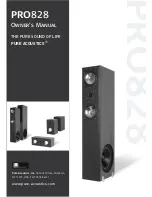 Предварительный просмотр 1 страницы Pure Acoustics PRP828-C Owner'S Manual