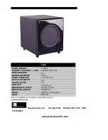 Preview for 1 page of Pure Acoustics SN 10 Specification