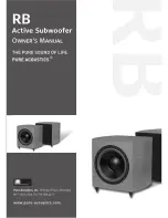 Pure Acoustics Sub-RB Owner'S Manual preview