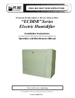 Pure Humidifier ECDDR Series Installation Instructions And Operation And Maintenance Manual preview