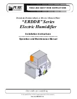 Pure Humidifier ERDDR Series Installation Instructions, Operation And Maintenance Manual preview