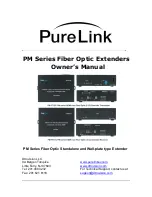 Preview for 1 page of Pure Link Fiber Optic Extenders Owner'S Manual